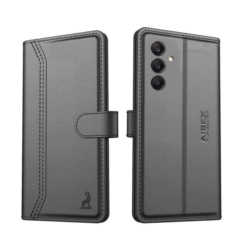 Samsung Galaxy S24 5G Aibex PU Leather Flip Cover Foldable Stand & Pocket Magnetic Closure - Aibex